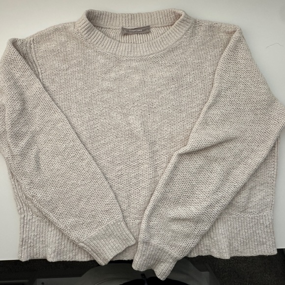 Everlane Women's Cotton-Linen Crew in Sand, size S - Picture 2 of 2